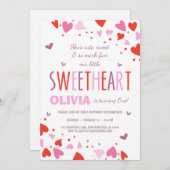 バレンタインラブバースデーパーティー招待状 招待状 (正面/裏面)