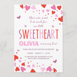 バレンタインラブバースデーパーティー招待状 招待状