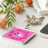 バレンタインラブバードキーチェーン キーホルダー (側面)