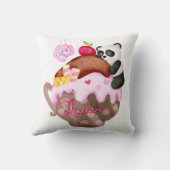バレンタインラブパンダマグ装飾用クッション クッション (裏面)