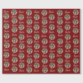 バレンタインラブパーソナライズされたフォトピカスタムック ラッピングペーパー (フラット)