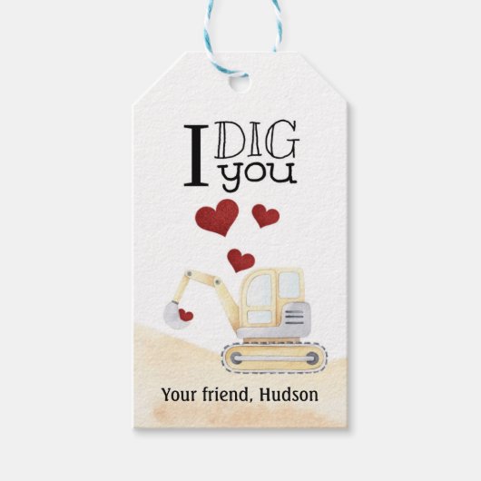 バレンタインラベル，キッズバレンタイン，バレンタイン ギフトタグ (正面)