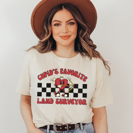 バレンタインランド測量士の地図作成のバレンタインデー Tシャツ