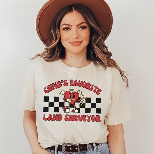 バレンタインランド測量士の地図作成のバレンタインデー Tシャツ