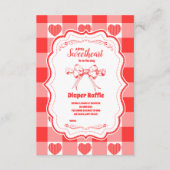 バレンタインリトルスウィートガールおむつラッフル エンクロージャーカード (正面)