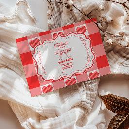 バレンタインリトルスウィートガールおむつラッフル エンクロージャーカード