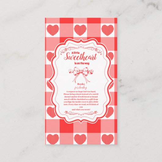 バレンタインリトルスウィートガールブックforベビー エンクロージャーカード (正面)