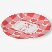 バレンタインリトルスウィートガールベビーシャワー ペーパープレート (アングル)