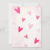 バレンタインリトルスウィートガールベビーシャワー 招待状 (裏面)