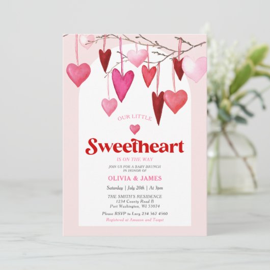 バレンタインリトルスウィートザウェイベビー 招待状 (スタンド正面)