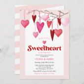 バレンタインリトルスウィートザウェイベビー 招待状 (正面/裏面)