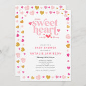 バレンタインリトルスウィートベビーシャワー 招待状 (正面/裏面)