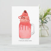 バレンタインレッドベルベットMilkshake私はあなたを愛しPunカード カード (スタンド正面)