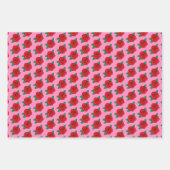 バレンタインレッドローゼラブアンドハート ラッピングペーパーシート (正面2)