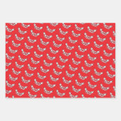 バレンタインレッドローゼラブアンドハート ラッピングペーパーシート (正面)