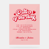 バレンタインレッド結婚とピンクの一日の注文 アクリルサイン (正面)