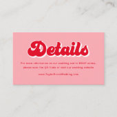 バレンタインレッド結婚とピンク エンクロージャーカード (正面)