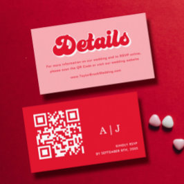 バレンタインレッド結婚とピンク エンクロージャーカード