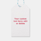 バレンタインレッド&ホワイトラブカスタムハート ギフトタグ (裏面)