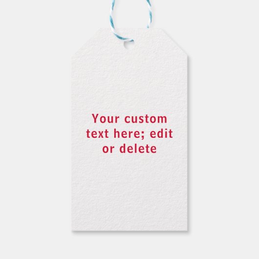 バレンタインレッド&ホワイトラブカスタムハート ギフトタグ (裏面)