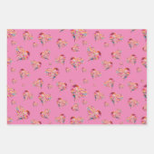 バレンタインレトロハートパターン ラッピングペーパーシート (正面2)