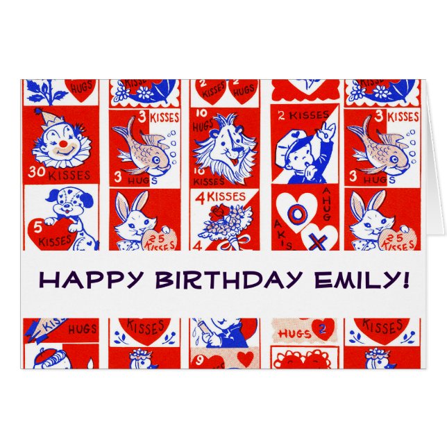 バレンタインレトロラブハグズキュートパターン (正面横)