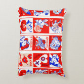 バレンタインレトロラブハグズキュートパターン アクセントクッション (裏面(縦))