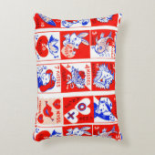 バレンタインレトロラブハグズキュートパターン アクセントクッション (正面(垂直))