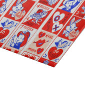 バレンタインレトロラブハグズキュートパターン カッティングボード (角)