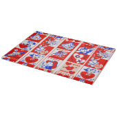 バレンタインレトロラブハグズキュートパターン カッティングボード (角)