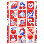 バレンタインレトロラブハグズキュートパターン クリップボード (裏面)