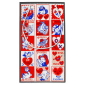 バレンタインレトロラブハグズキュートパターン スモールペーパーバッグ (裏面)