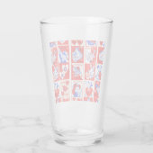 バレンタインレトロラブハグズキュートパターン タンブラーグラス (裏面)