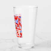バレンタインレトロラブハグズキュートパターン タンブラーグラス (左)