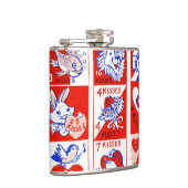 バレンタインレトロラブハグズキュートパターン フラスク (右)