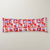 バレンタインレトロラブハグズキュートパターン ボディピロー (裏面)