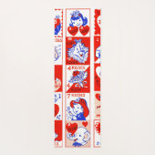 バレンタインレトロラブハグズキュートパターン ヨガマット (裏面)