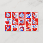 バレンタインレトロラブハグズキュートパターン 名刺 (裏面)