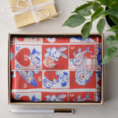 バレンタインレトロラブハグズキュートパターン 薄葉紙 (ギフト)