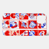 バレンタインレトロラブハグズキュートパターン Case-Mate iPhoneケース (裏面 (横))