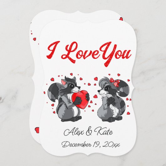 バレンタインレークーングリーティングカード ノートカード (正面/裏面)