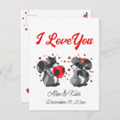 バレンタインレークーングリーティングカード ポストカード (正面/裏面)