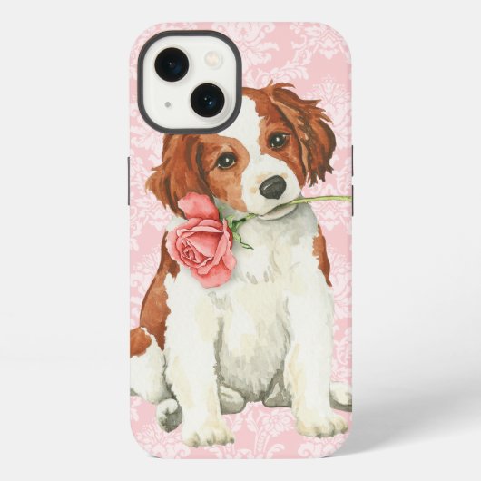 バレンタインローズコーイケル iPhoneケース (裏面)