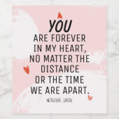 バレンタインワインラベル、カスタムバレンタインワインラベル ワインラベル (シングルラベル)