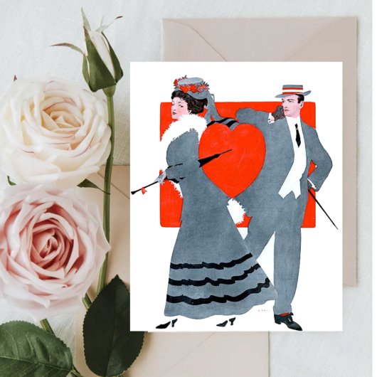 バレンタインヴィンテージカップル シーズンカード
