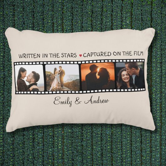 バレンタインヴィンテージパーソナライズされたの写真コラージュ アクセントクッション