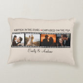 バレンタインヴィンテージパーソナライズされたの写真コラージュ アクセントクッション (裏面)