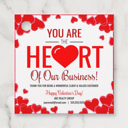 バレンタイン不動産仲介業者ラベル フェイバータグ (正面)