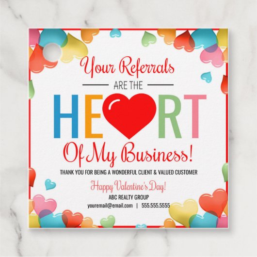 バレンタイン不動産仲介業者ラベル フェイバータグ (正面)