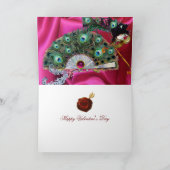 バレンタイン仮装パーティーマスク，孔雀ファン シーズンカード (内部)